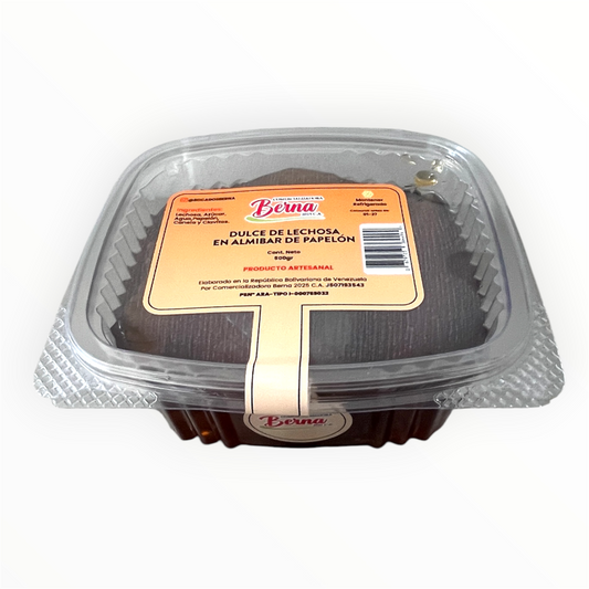 *Dulce de Lechosa en Almíbar de Papelón en Bandeja de 500g