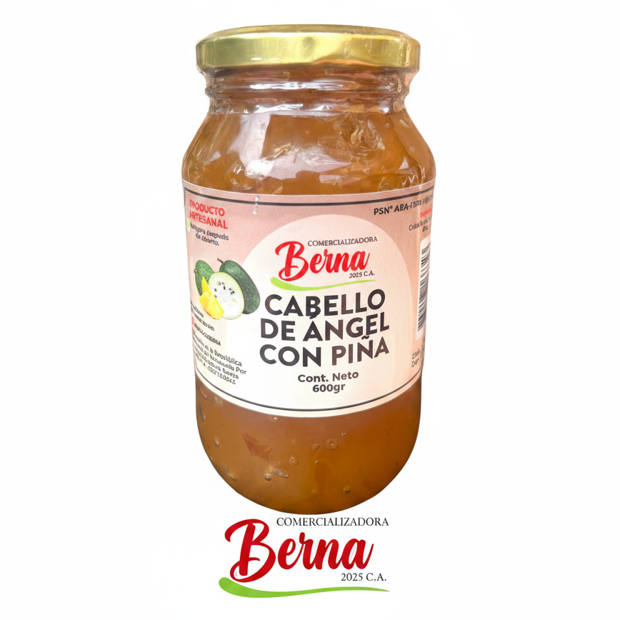 Dulce de Cabello de Ángel con Piña 600g