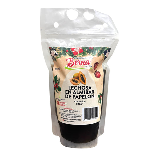 Dulce de Lechosa en Almíbar de Papelón 500g en Bolsa con cierre Ziploc